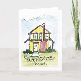 水彩の新築祝いカード サンキューカード