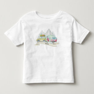 水彩の旅の交通 トドラーTシャツ