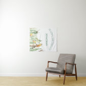 水彩の昆虫の子供の誕生日 タペストリー (インサイチュ(横))