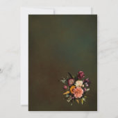 水彩の明るいタペストリーの花　ゴールド　ブライダル 招待状 (裏面)