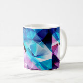 水彩の明るい抽象芸術背景(ジオメトリ付き) コーヒーマグカップ (正面右)