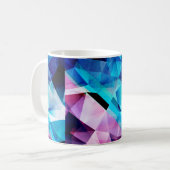 水彩の明るい抽象芸術背景(ジオメトリ付き) コーヒーマグカップ (正面左)