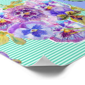 水彩の春絵画フラワーポスター ポスター (角)