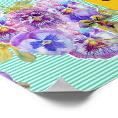 水彩の春絵画フラワーポスター ポスター (角)