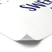 水彩の月と星の優しい夢よ、小さな人 ポスター (角)