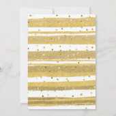 水彩の月の赤ちゃん青と金ゴールドの赤ちゃんシャワー 招待状 (裏面)