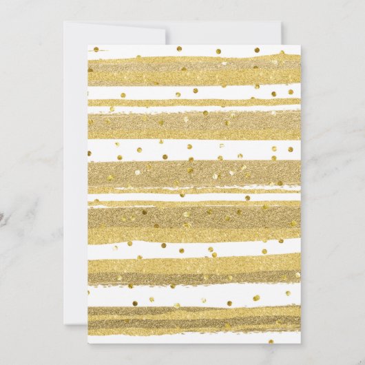 水彩の月の赤ちゃん青と金ゴールドの赤ちゃんシャワー 招待状 (裏面)