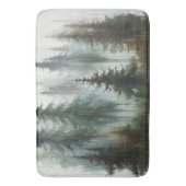 水彩の木々の素朴荒野 バスマット (正面縦)