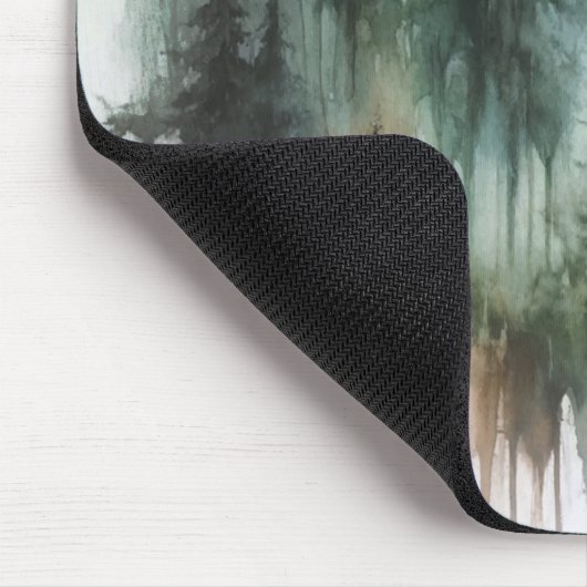 水彩の木々の素朴荒野 マウスパッド (コーナー)