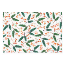 水彩の枝と果実の冬