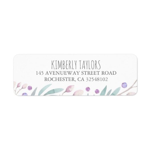 水彩の枝と果実の森 ラベル (正面)