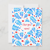 水彩の枝と花お母さんのことが大好き シーズンカード (正面)