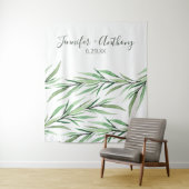 水彩の枝の背パーソナライズされた景 タペストリー (インサイチュ)