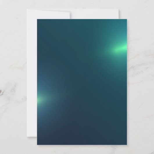 水彩の枝、ボール、グリーンカンパニーパーティー 招待状 (裏面)