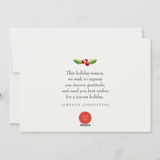 水彩の柊の葉 |季節の挨拶 シーズンカード (裏面)