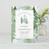 水彩の森でお互いの未来を大切にしよう 結婚式の招待状 招待状 (スタンド正面)