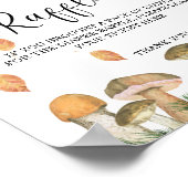 水彩の森のキノコ – おむつラッフル ポスター (角)