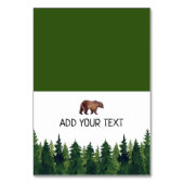 水彩の森のクマのビュッフェカード  テーブルナンバー (正面)