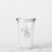 水彩の森のシパーソナライズされたーン アクリルタンブラー (裏面)