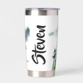 水彩の森のシパーソナライズされたーン 保温保冷タンブラー (左面)