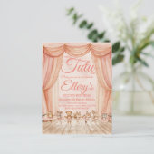 水彩の森のバレリーナ招待状🦊🐰🩰 ポストカード (スタンド正面)