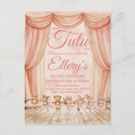 水彩の森のバレリーナ招待状🦊🐰🩰 ポストカード