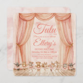 🐰🦊🩰 水彩の森のバレリーナ招待状 招待状 (正面/裏面)