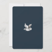 水彩の森のフクロウのウェディング 招待状 (裏面)