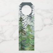 水彩の森の企業のクリスマスホリデー ボトルネックタグ (裏面)