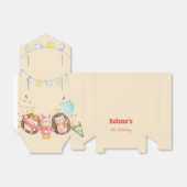 水彩の森の動物の子供の誕生日 フェイバーボックス (折り畳みなし)