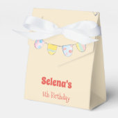 水彩の森の動物の子供の誕生日 フェイバーボックス (正面サイド)