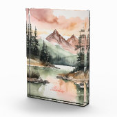 水彩の森の山の自然 フォトブロック (右)