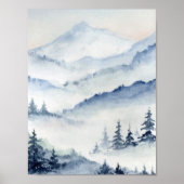 水彩の森の山5 ポスター (正面)