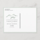 水彩の森の森の木の国の日付を保存 案内ポストカード (裏面)