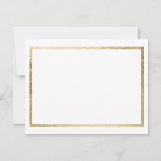 水彩の森の緑の金ゴールド白の花嫁 招待状 (裏面)