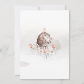 水彩の森の赤ちゃん歓迎会 招待状 (裏面)