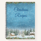 水彩の森の風景クリスマスレシピ ノートブック (正面)