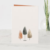 水彩の森の風景ハッピーアースの日 シーズンカード (裏面)