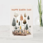 水彩の森の風景ハッピーアースの日 シーズンカード (正面)