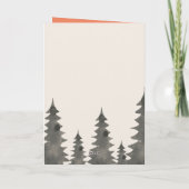 水彩の森の風景ハッピーアースの日 シーズンカード (裏面)