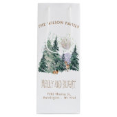 水彩の森クリスマス ワインギフトバッグ (正面)