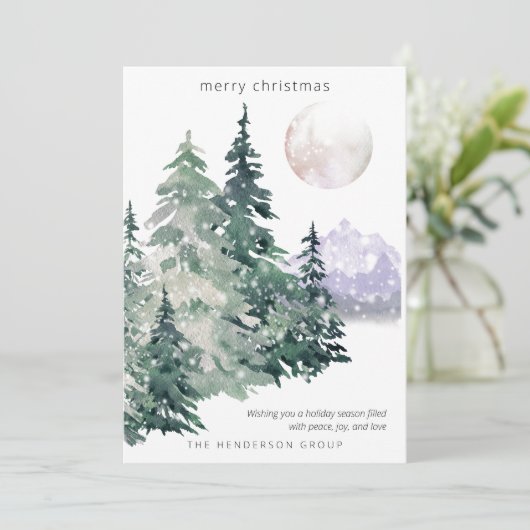 水彩の森ビジネスクリスマス シーズンカード (スタンド正面)