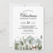 水彩の森 | 木と鹿 |  招待状 (正面)