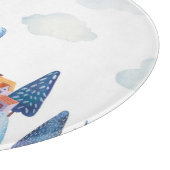 水彩の森：牧歌的な風景イラストレーション カッティングボード (角)