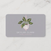 水彩の植ぶら下がった物カゴのホームステージング 名刺 (正面)