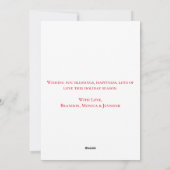 水彩の楽しいクリスマスツリー シーズンカード (裏面)