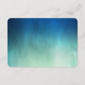 水彩の海のスターゲイザー ビーチウェディング ディテール エンクロージャーカード (裏面)