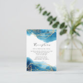 水彩の海の天体的なレセプション エンクロージャーカード (スタンド正面)