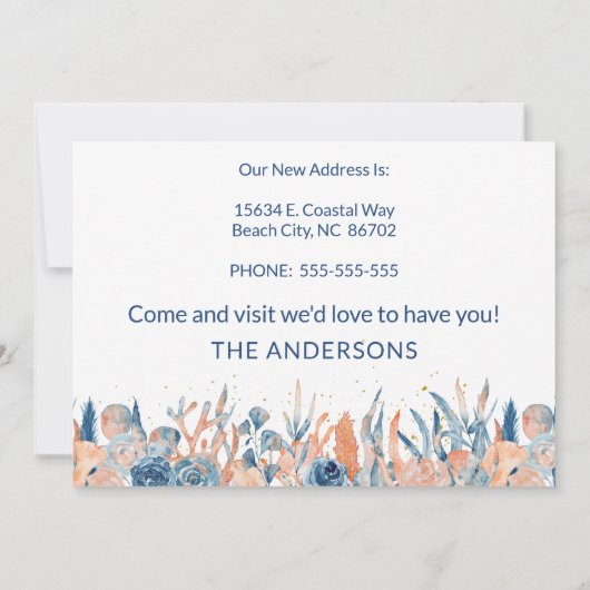 水彩の海岸スタイルに移りました お知らせ 案内状 (裏面)