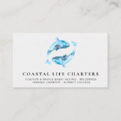 *~*水彩の海遊岸のイルカ 名刺 (正面)